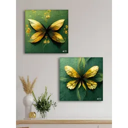 Myntra Elegant Homes Premium Painting Green & Yellow 2 Pieces Floral Canvas Wall Arts-picture-40