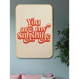 Myntra Elegant Homes Red & Cream You Are My Sunshine Wood Wall Art-picture-37