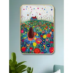 Myntra Elegant Homes Red & Pink Floral And Botanical Printed Wooden Wall Art-picture-36