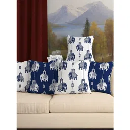 Myntra Elegant Homes Set Of 5 Square Cotton Cushion Cover-picture-34