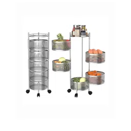 Myntra Elegant Homes Silver-Toned Set of 2 Regular Multi-Utility Organisers-picture-12