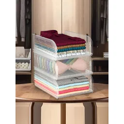 Myntra Elegant Homes Storage Organizer Transparent 3 Pieces Wardrobe Drawer Organisers-image-5