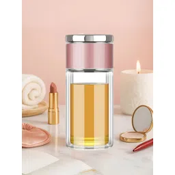 Myntra Elegant Homes Transparent Single Glass Solid Double Wall Vacuum Water Bottle-picture-16