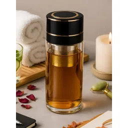 Myntra Elegant Homes Transparent Single Glass Solid Double Wall Vacuum Water Bottle-picture-14