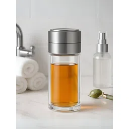 Myntra Elegant Homes Transparent Single Glass Solid Double Wall Vacuum Water Bottle-picture-18