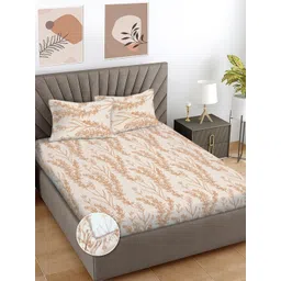 Myntra Elegant Homes Unisex Floral King Bedsheet with 2 Pillow Covers image 1