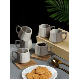 Myntra Elegant Homes Unisex Printed 6 Pcs Ceramic Matte Cups Set of Cups and Mugs-picture-12