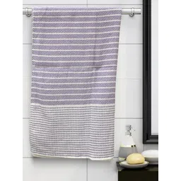 Myntra Elegant Homes Violet Cotton 210 GSM Bath Towels-picture-10