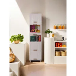 Myntra Elegant Homes White 5 Units Multipurpose Folding Cabinet Storage Organiser-image-27