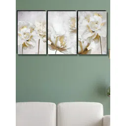 Myntra Elegant Homes White & Beige 3 Pieces Floral and Botanical Wall Art-picture-40