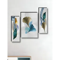 Myntra Elegant Homes White & Blue 3 Pieces Floral And Botanical Wall Art-picture-22