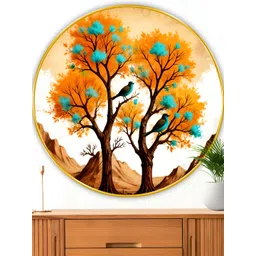 Myntra Elegant Homes White & Blue Wood Floral and Botanical Wall Paintings-picture-18