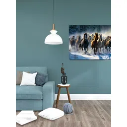 Myntra Elegant Homes White & Brown Canvas Birds & Animals Wall Art-picture-38