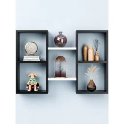 Myntra Elegant Homes White & Brown Mdf Wooden Floating Shelf-picture-39