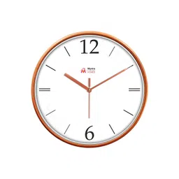 Myntra Elegant Homes White & Brown Printed Silent Analogue Contemporary Wall Clock-picture-18