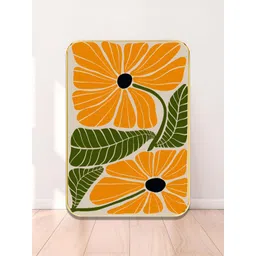 Myntra Elegant Homes White & Orange 1 Piece Wood Floral and Botanical Wall Paintings-picture-24