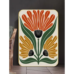 Myntra Elegant Homes White & Orange 1 Piece Wood Floral and Botanical Wall Paintings-picture-12