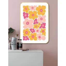 Myntra Elegant Homes White & Orange 1 Piece Wooden Floral and Botanical Wall Art-picture-15