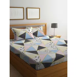 Myntra Elegant Homes White & Pink Printed 300 TC King Bedsheet Set 2.50 m x 2.25 m-picture-31