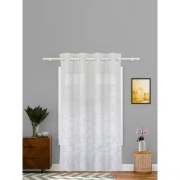 Myntra Elegant Homes White Floral Printed Cotton Door Curtain-picture-23