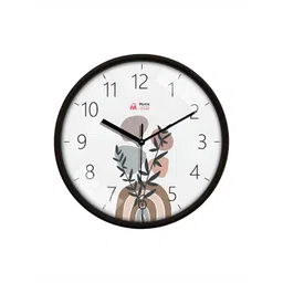 Myntra Elegant Homes White Printed Silent Clock Contemporary Analogue Wall Clock-picture-34