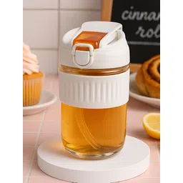 Myntra Elegant Homes White Single Glass Solid Double Wall Vacuum Water Bottle 500ml-picture-20