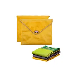 Myntra Elegant Homes Yellow 2 Pieces Organza Multi-Utility Organisers-picture-22