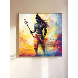 Myntra Elegant Homes Yellow & Blue 1 Piece Canvas Religious Wall Paintings-picture-12