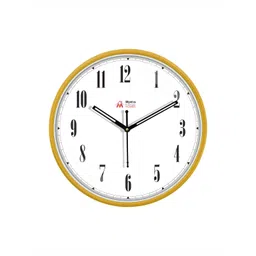 Myntra Elegant Homes Yellow & White Printed Silent Analogue Contemporary Wall Clock-picture-25