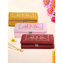 Myntra Elegant Homes Yellow Set of 3 Regular Jewellery Organiser Organisers-picture-18