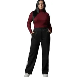 myo Women’s High-Neck Top & Jogger Set | Stylish Co-Ord Tracksuit for Women | Trendy Winter Wear |Casual Regular Wear High Neck Sweatshirt & Jogger Pants Set-picture-15