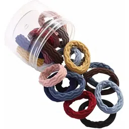 myra collection High Elastic Thickening in Ponytail Holders with 20 Pcs Multiple Colors Rubber Band-picture-17