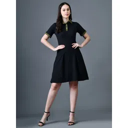 Myshka Crepe A-Line Dress-picture-14
