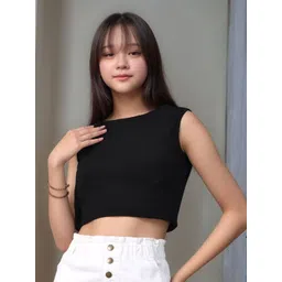 Myshka Girls Ribbed Crop Top-picture-15