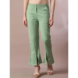Myshka Sea Green Flare Fit Pants-picture-16