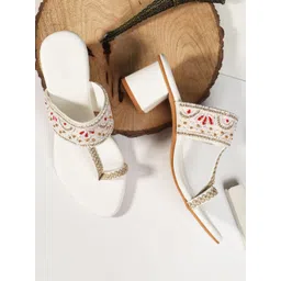 Myshtezia Women Embellished Open Toe Block Sandals-picture-13