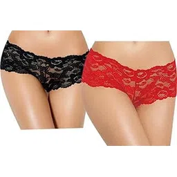 mysli Fashion Lace Women Underwear Girl G-String Lady Panties Lingerie Underwear Combo (Pack of 2)-picture-55