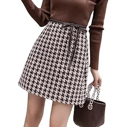 mystify Women Skirt Shorts High Waist Skater Shorts Irregular Warm Thick Mini Feminino-picture-17