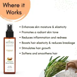 Mystiq Living Fermented Rice Water Face Toner Spray For Korean Glass Skin image 3