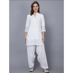 Mytrendzs Women White Pure Cotton Kurtis-picture-38