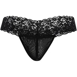 myza Men's Nylon Lace G String Thong Underwear-picture-18