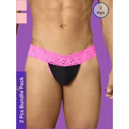 MYZA Pack of 2 Mid-Rise Thongs Briefs-picture-41