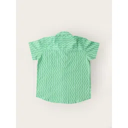 MYZUIE Boys Spread Collar Vertical Striped Cotton Casual Shirt image 2