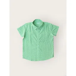 MYZUIE Boys Spread Collar Vertical Striped Cotton Casual Shirt image 1