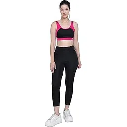 n-gal Athleisure Workout Yoga Gym Tights & Crop Top Sports Bra Set/Fitness Yoga Exercise Color Blocked Tracksuit Co-ords Sets for Women-picture-24