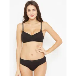N-Gal Black Cotton Bra & Panty Set (Pack Of 2)-picture-18