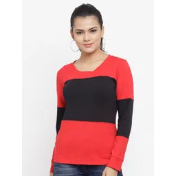 N-Gal Colourblocked Long Sleeves Round Neck Cotton Dry Fit T-shirt-picture-41