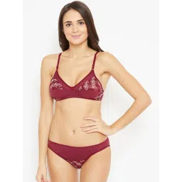 N-Gal Maroon Lace Bra & Panty Set-picture-18