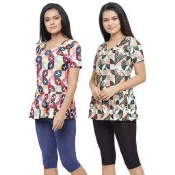 N-Gal Multicolor Geometric Print Swimsuit (Pack Of 2)-picture-23