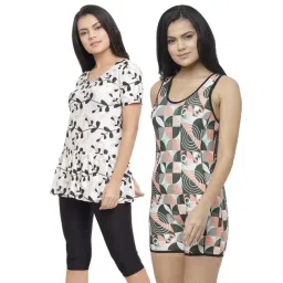 N-Gal Multicolor Printed Swimsuit (Pack Of 2)-picture-48